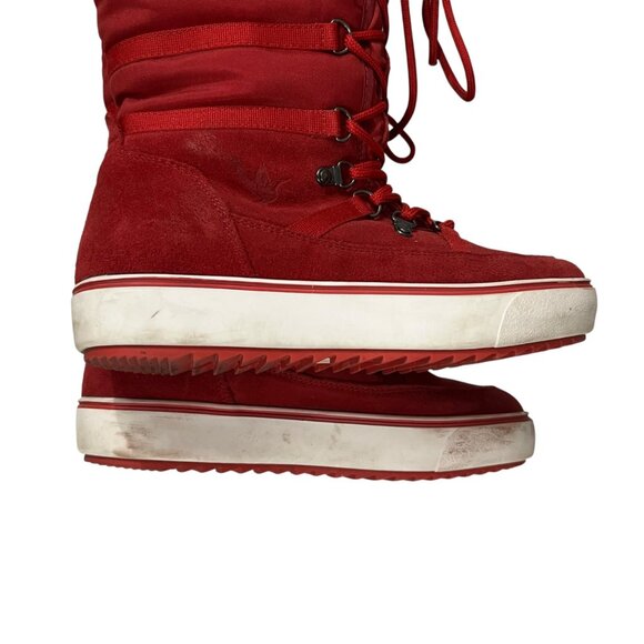 Santana Canada Red Mackenzie‎ 2 Tall Winter Boots Size 10 - Picture 5 of 9